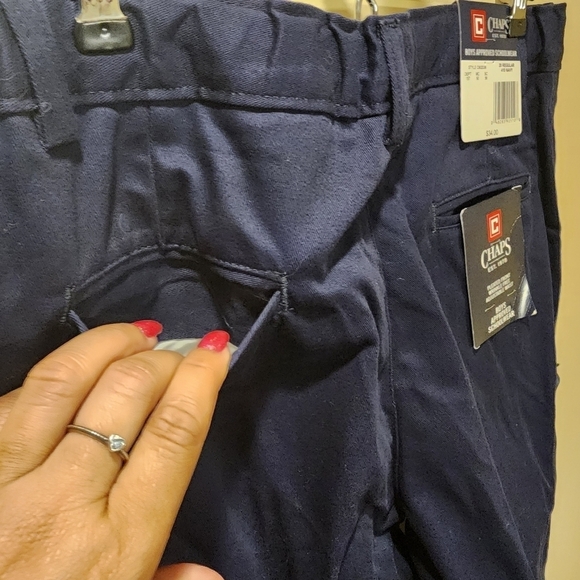 CHAPS Boys Schoolwear Navy Blue 100% cotton pant size 20 NWT - Picture 4 of 13